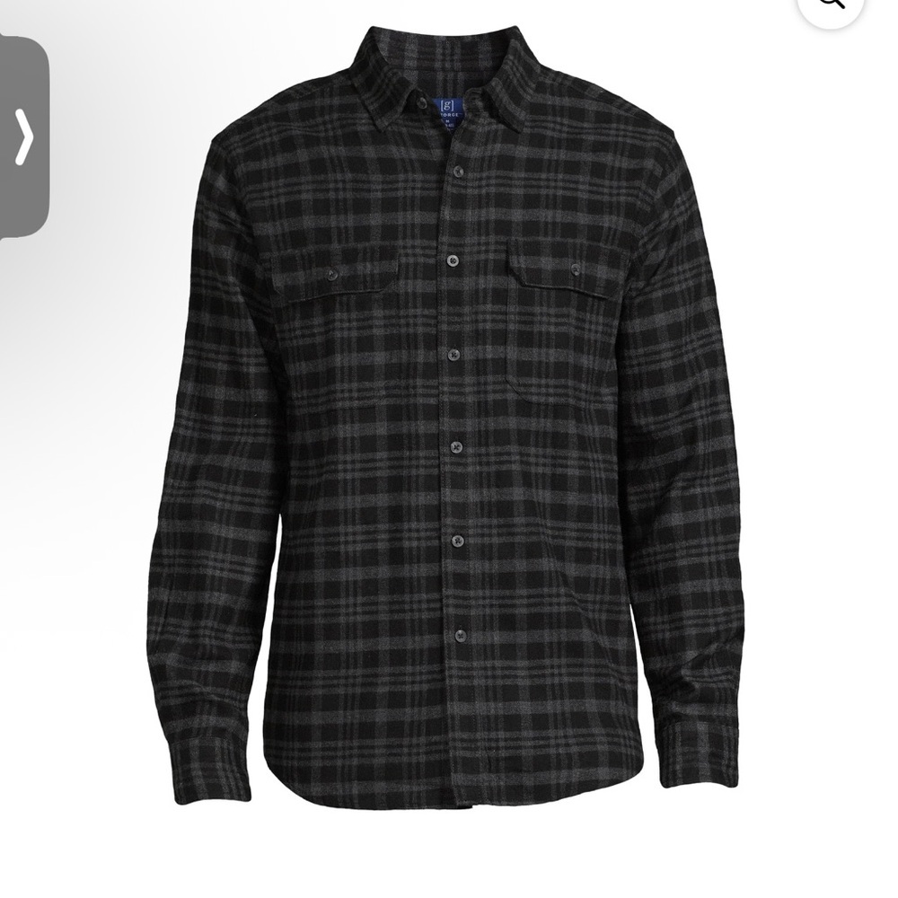 George Men's Double-Pocket Flannel Shirt Small (34-36) NWT